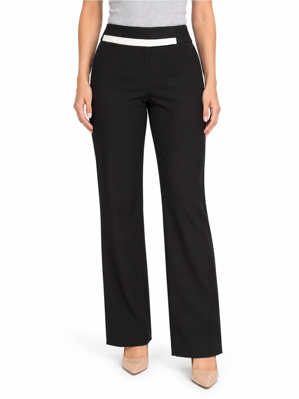 White House Black Market Black Wide Leg Dress Pants